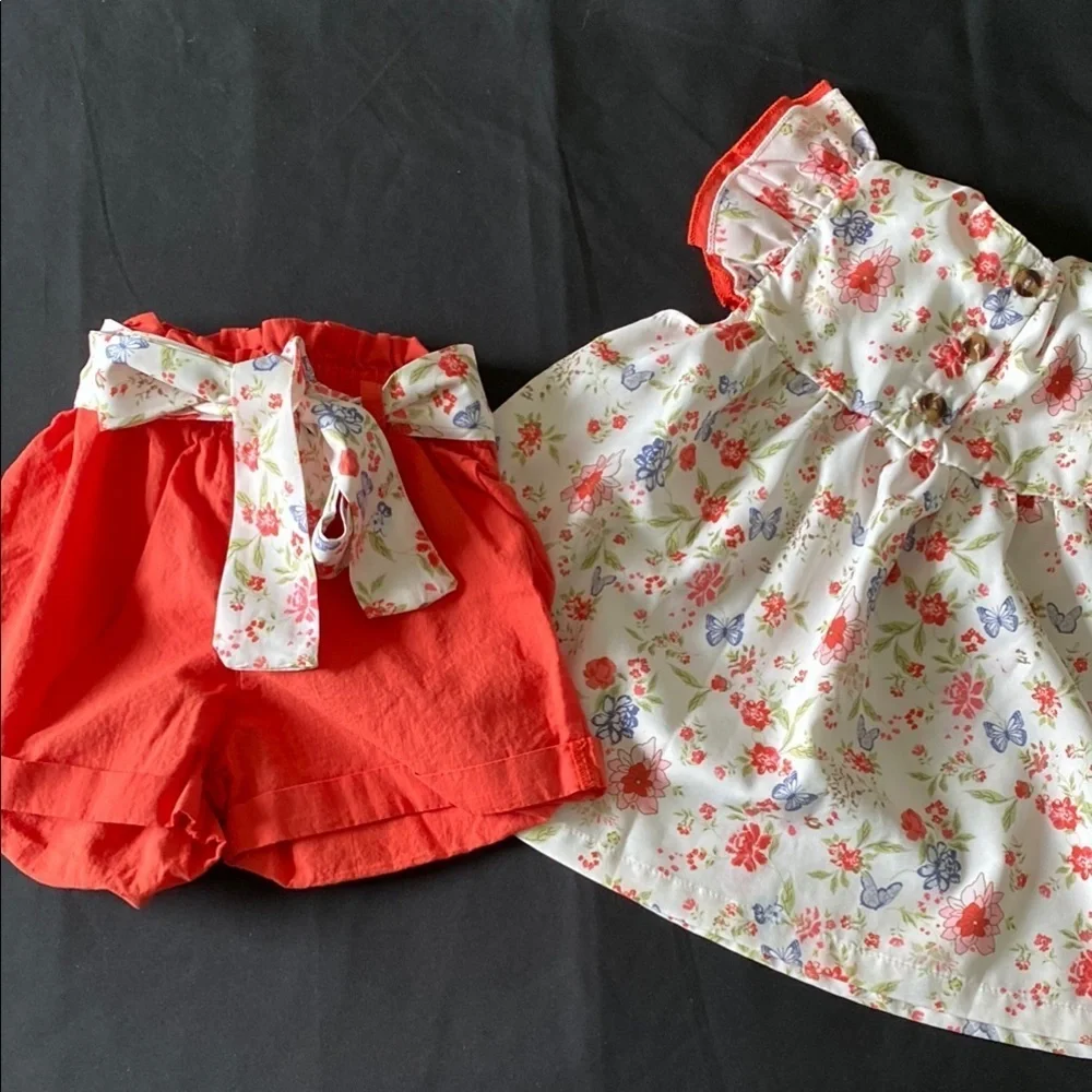 Floral Dress and Matching Shorts Set